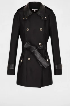 Morgan Gabardina con cuero sintético Negro Hot