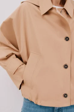 Cortefiel Gabardina corta Beige Discount