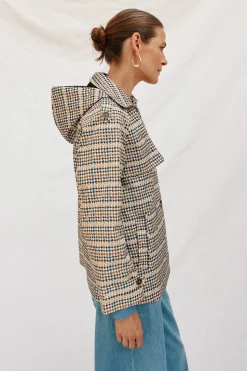 Cortefiel Gabardina corta con vuelo Multicolor New