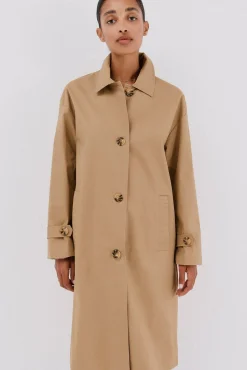 Cortefiel Gabardina larga Beige