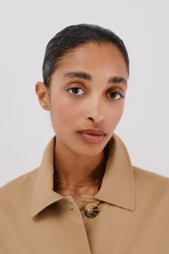 Cortefiel Gabardina larga Beige