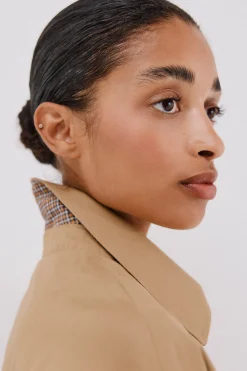 Cortefiel Gabardina larga Beige