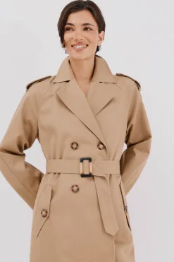 Cortefiel Gabardina larga Beige New