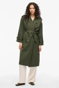 Vila Gabardina larga anudada Kaki New