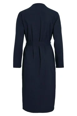 Vila Gabardina larga anudada Azul marino