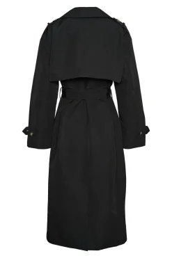 Vero Moda Gabardina larga básica Negro Clearance