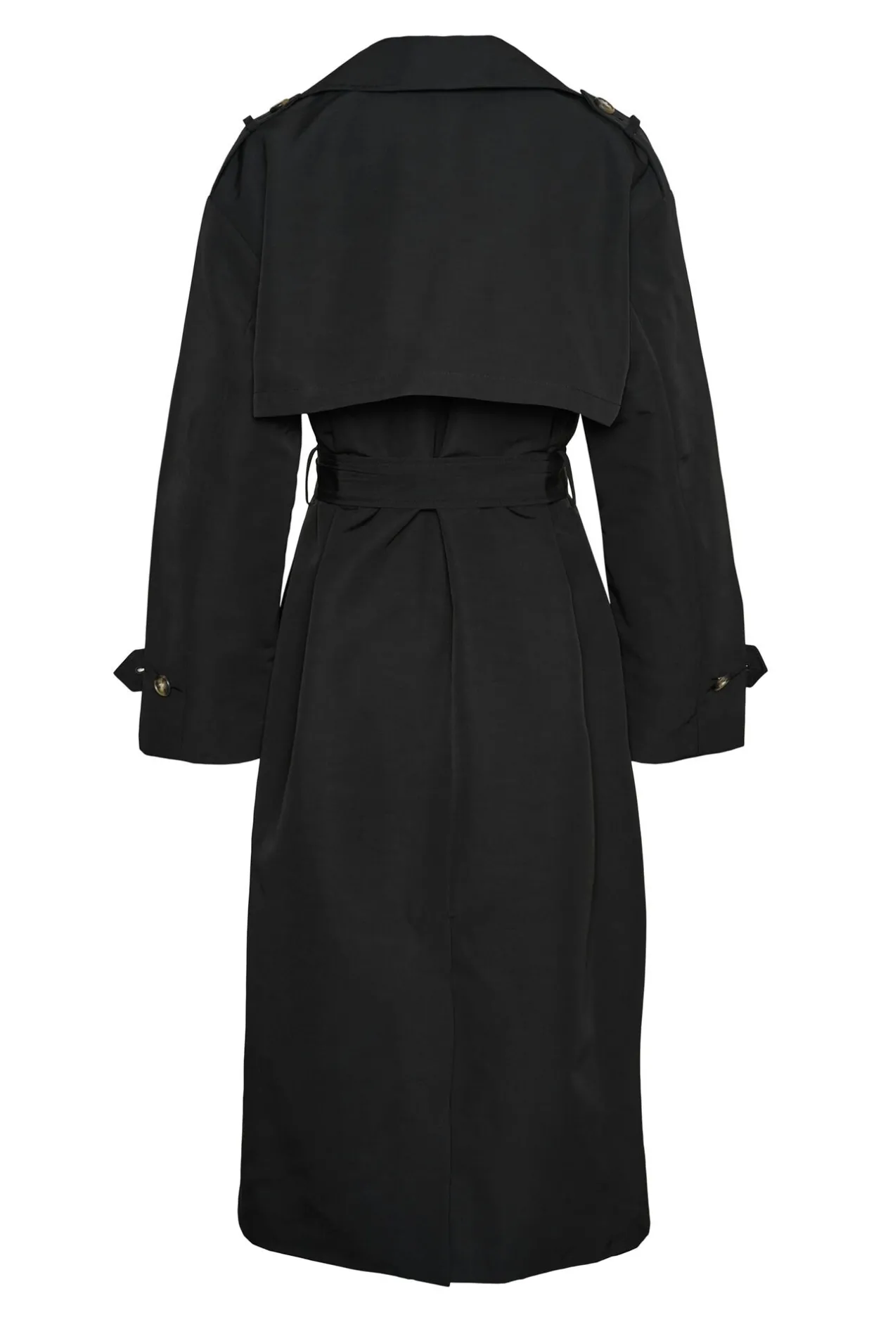 Vero Moda Gabardina larga básica Negro Clearance
