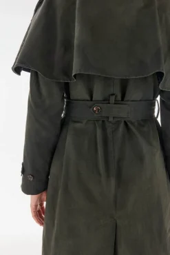 TFP by Tamara Falcó Gabardina larga encerada Verde