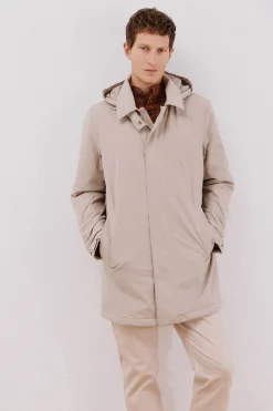 Cortefiel Gabardina técnica Beige Clearance