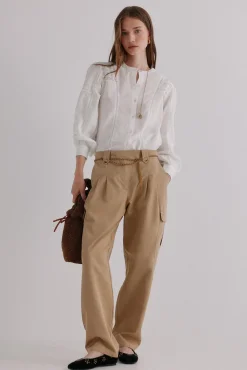 Hoss Intropia Genevieve. Blusa romántica Marfil Hot