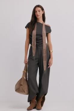 Hoss Intropia Gisèle. Top asimétrico Gris Discount