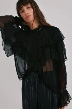 Hoss Intropia Giulia. Blusa romántica Negro Best