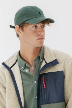 elPulpo Gorra lavada bordado Verde oscuro Discount