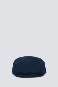 Springfield Gorra plana mezcla lana azul Clearance