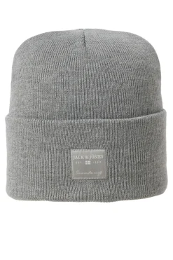 Jack & Jones Gorro de punto con detalle Gris New