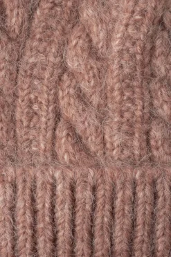 Pepe Jeans Gorro de punto trenzado rosa Discount