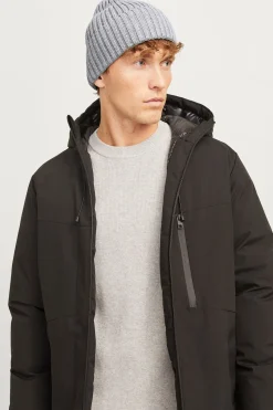 Jack & Jones Gorro punto de algodón Gris Sale