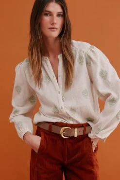 Hoss Intropia Grace. Blusa bordada Marfil New