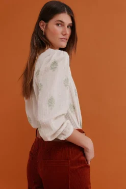 Hoss Intropia Grace. Blusa bordada Marfil New