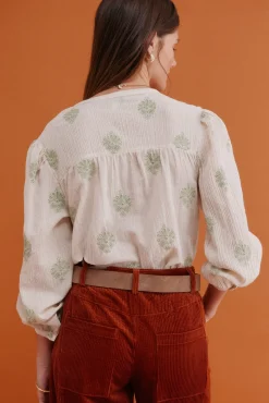 Hoss Intropia Grace. Blusa bordada Marfil New