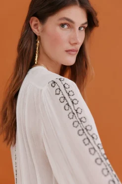 Hoss Intropia Gracia. Blusa bordada Blanco Sale