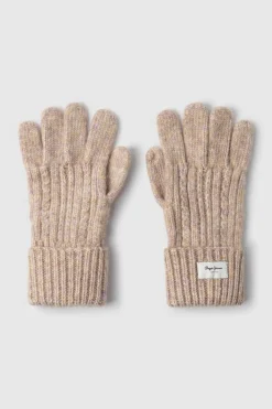 Pepe Jeans Guantes de punto de espiga rosa Hot