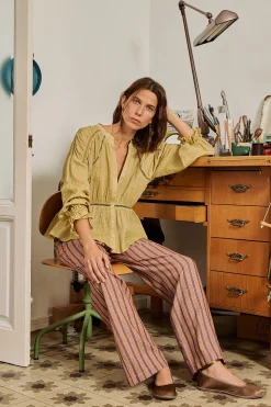 Hoss Intropia Guiomar. Blusa boho Kaki Online