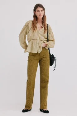 Hoss Intropia Guiomar. Blusa boho Kaki Online