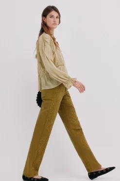 Hoss Intropia Guiomar. Blusa boho Kaki Online