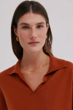 Hoss Intropia Idoia. Cárdigan con cuello solapa Naranja Hot