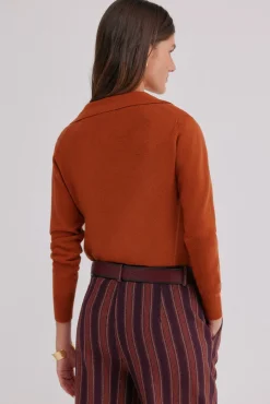 Hoss Intropia Idoia. Cárdigan con cuello solapa Naranja Hot