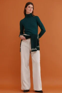 Hoss Intropia Ilse. Jersey cuello vuelto Verde Clearance