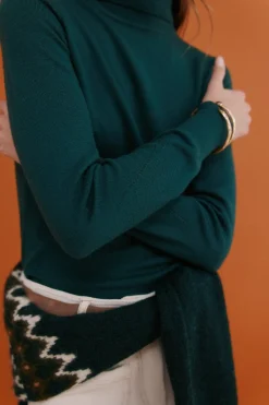 Hoss Intropia Ilse. Jersey cuello vuelto Verde Clearance