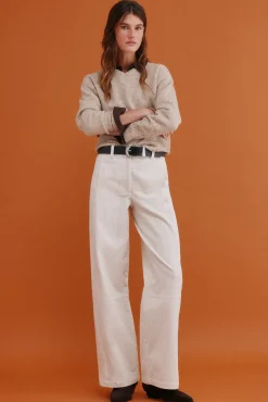 Hoss Intropia Imelda. Jersey jaspeado Beige Outlet