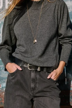 Hoss Intropia Ingrid. Jersey manga larga Gris