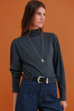 Hoss Intropia Ingrid. Jersey manga larga Gris