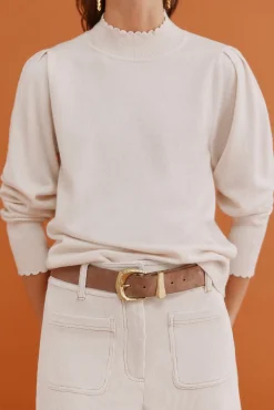 Hoss Intropia Ingrid. Jersey manga larga Beige Sale