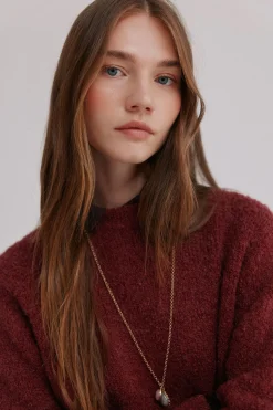 Hoss Intropia Irati. Jersey de bouclé Granate Clearance