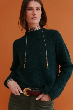 Hoss Intropia Irati. Jersey de bouclé Verde oscuro