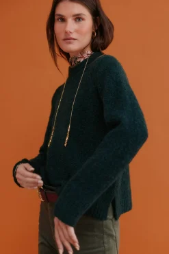 Hoss Intropia Irati. Jersey de bouclé Verde oscuro