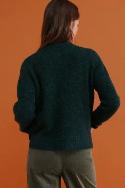Hoss Intropia Irati. Jersey de bouclé Verde oscuro