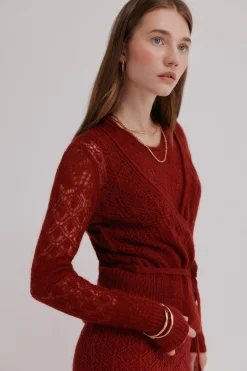 Hoss Intropia Iria. Chaqueta calada rojo Discount