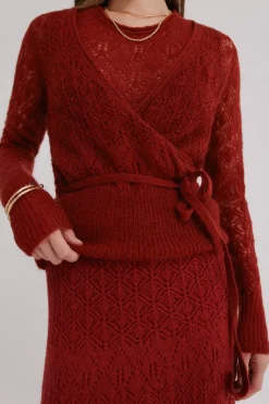 Hoss Intropia Iria. Chaqueta calada rojo Discount