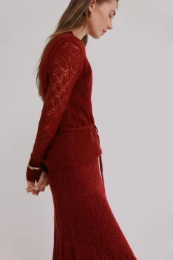 Hoss Intropia Iria. Chaqueta calada rojo Discount