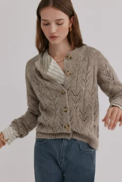 Hoss Intropia Ivette. Cárdigan calado Marron Online