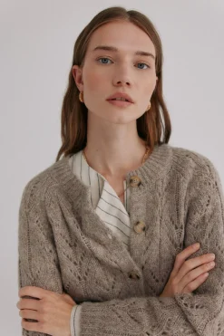 Hoss Intropia Ivette. Cárdigan calado Marron Online