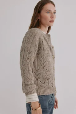 Hoss Intropia Ivette. Cárdigan calado Marron Online