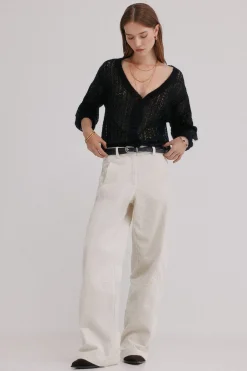 Hoss Intropia Ivy. Cárdigan calado Negro Best