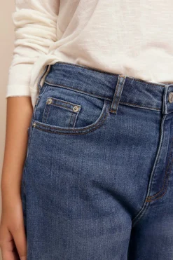 Slowlove Jeans abertura bajo Azul