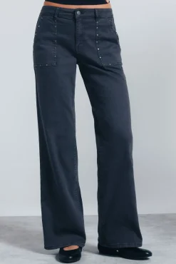 Springfield Jeans culotte tachas gris Outlet